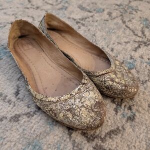 FRYE AND CO. Gold and Brown Women's Flats
